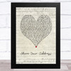 Ben Platt Share Your Address Script Heart Song Lyric Art Print