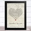 Frank Sinatra Somewhere My Love Script Heart Song Lyric Art Print