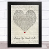 Stereophonics Hurry Up And Wait Script Heart Song Lyric Art Print