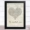 Robin Thicke The Sweetest Love Script Heart Song Lyric Art Print