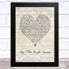 Motorcycle As The Rush Comes Script Heart Song Lyric Art Print