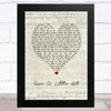 Supertramp Give A Little Bit Script Heart Song Lyric Art Print