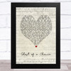 Rush Ghost of a Chance Script Heart Song Lyric Art Print