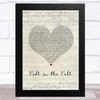 Struggle Jennings, JellyRoll Fall in the Fall Script Heart Song Lyric Art Print