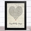 Counting Crows Possibility Days Script Heart Song Lyric Art Print