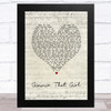 Joe Nichols Gimmie That Girl Script Heart Song Lyric Art Print