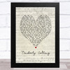 John Denver Tenderly Calling Script Heart Song Lyric Art Print