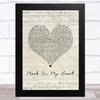 Olly Murs Mark On My Heart Script Heart Song Lyric Art Print