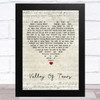 Buddy Holly Valley Of Tears Script Heart Song Lyric Art Print