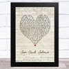 The White Buffalo Joe And Jolene Script Heart Song Lyric Art Print