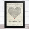 Mary J Blige Be Without You Script Heart Song Lyric Art Print