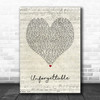 French Montana feat. Swae Lee Unforgettable Script Heart Song Lyric Art Print