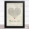 Willie Nelson There You Are Script Heart Song Lyric Art Print