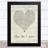 LeAnn Rimes How Do I Live Script Heart Song Lyric Art Print