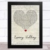 Public Service Broadcasting Every Valley Script Heart Song Lyric Art Print
