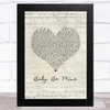 Michael Jackson Baby Be Mine Script Heart Song Lyric Art Print