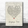 Elvis Presley Singing Tree Script Heart Song Lyric Art Print