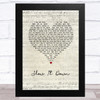 The Lumineers Slow It Down Script Heart Song Lyric Art Print