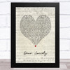 Madison Beer Dear Society Script Heart Song Lyric Art Print