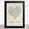 The Killers Losing Touch Script Heart Song Lyric Art Print