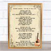 Michael Jackson One Day In Your Life Song Lyric Vintage Music Wall Art Print