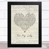 The Moody Blues For My Lady Script Heart Song Lyric Art Print