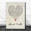 Chase & Status Blind Faith Script Heart Song Lyric Art Print