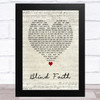 Chase & Status Blind Faith Script Heart Song Lyric Art Print