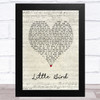 Annie Lennox Little Bird Script Heart Song Lyric Art Print