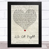 The Coronas LA At Night Script Heart Song Lyric Art Print