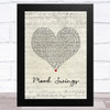 Pop Smoke Mood Swings Script Heart Song Lyric Art Print