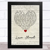 The Doors Love Street Script Heart Song Lyric Art Print