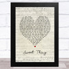 Hozier Sweet Thing Script Heart Song Lyric Art Print