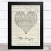 Josh Groban feat. Charlotte Church The Prayer Script Heart Song Lyric Art Print