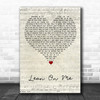 Beverley Knight, Joss Stone, Omar Lean On Me Script Heart Song Lyric Art Print