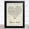 John Mellencamp China Girl Script Heart Song Lyric Art Print