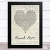 Counting Crows Round Here Script Heart Song Lyric Art Print