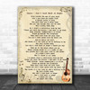 Oasis Don't Look Back in Anger Song Lyric Vintage Music Wall Art Print