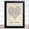 The Osmonds Goin Home Script Heart Song Lyric Art Print