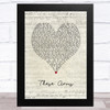 All-4-One These Arms Script Heart Song Lyric Art Print