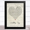 Roachford Cuddly Toy Script Heart Song Lyric Art Print