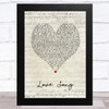 YUNGBLUD ?love song Script Heart Song Lyric Art Print
