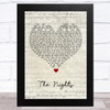 Avicii The Nights Script Heart Song Lyric Art Print