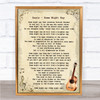 Oasis Some Might Say Song Lyric Vintage Music Wall Art Print