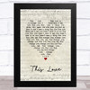 Sarah Brightman This Love Script Heart Song Lyric Art Print