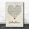 Cockney Rebel Sebastian Script Heart Song Lyric Art Print