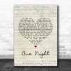 Elvis Presley One Night Script Heart Song Lyric Art Print