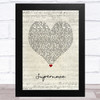 Kylie Minogue Supernova Script Heart Song Lyric Art Print