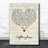 Wilkinson Afterglow Script Heart Song Lyric Art Print