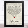 Wilkinson Afterglow Script Heart Song Lyric Art Print